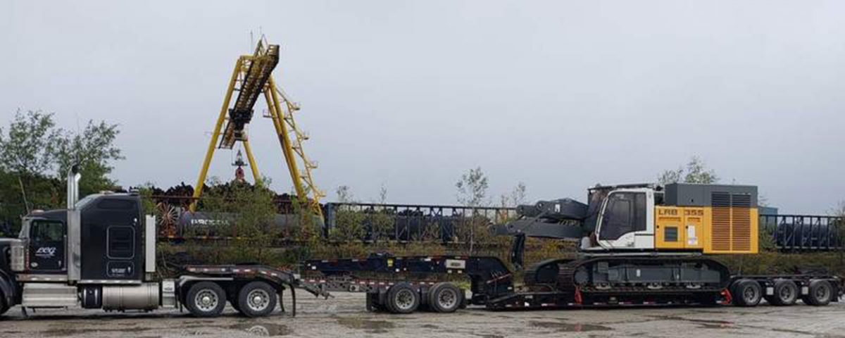 how to haul a Liebherr LRB355 Drill Rig